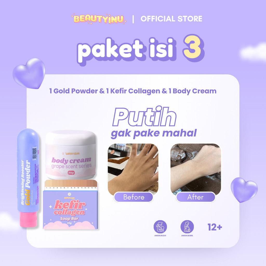 Beautyinu Body Care Spesial Paket Pemutih Sabun, Bibit dan Bleaching Badan 1 Paket isi 3