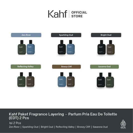 Kahf Paket Fragrance Layering isi 2 - Parfum Pria Eau de Toilette (EDT) 2 pcs