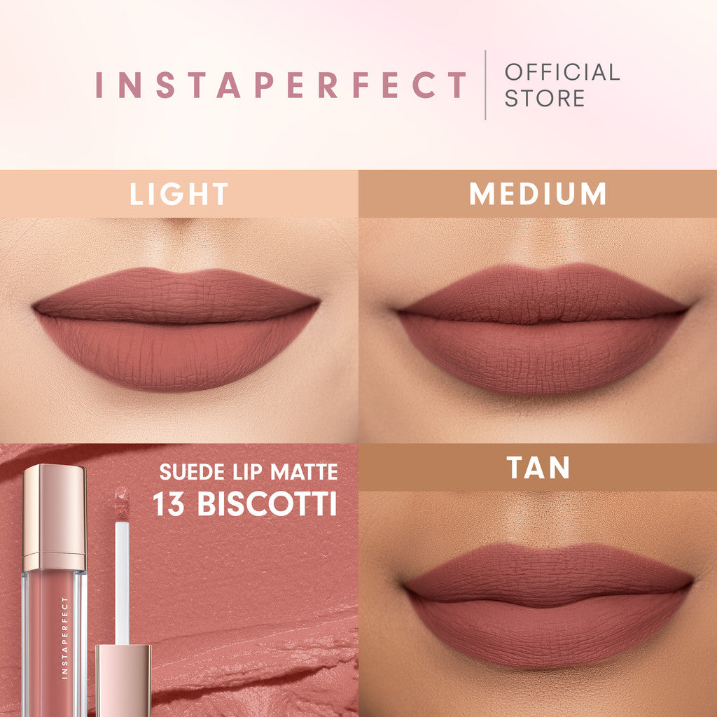 Instaperfect Suede Lip Matte (MLBB Nude Lip Cream, Cover Blurry, Transfer Resistant)