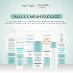 WARDAH Umrah & Hajj Package - Paket Haji dan Umroh - Hair and Body Wash, Face Cleanser, Sunscreen SPF 50 PA+++ , Anti Perspirant Deodorant, Moisturizer, Lip Treatment Balm, ZamZam Water Spray - Skincare