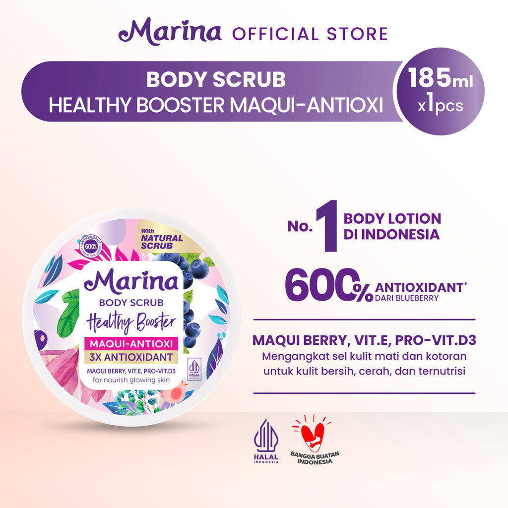 Marina Body Scrub Healthy Booster 185ml [2pcs] - Exp Date : 05.2028