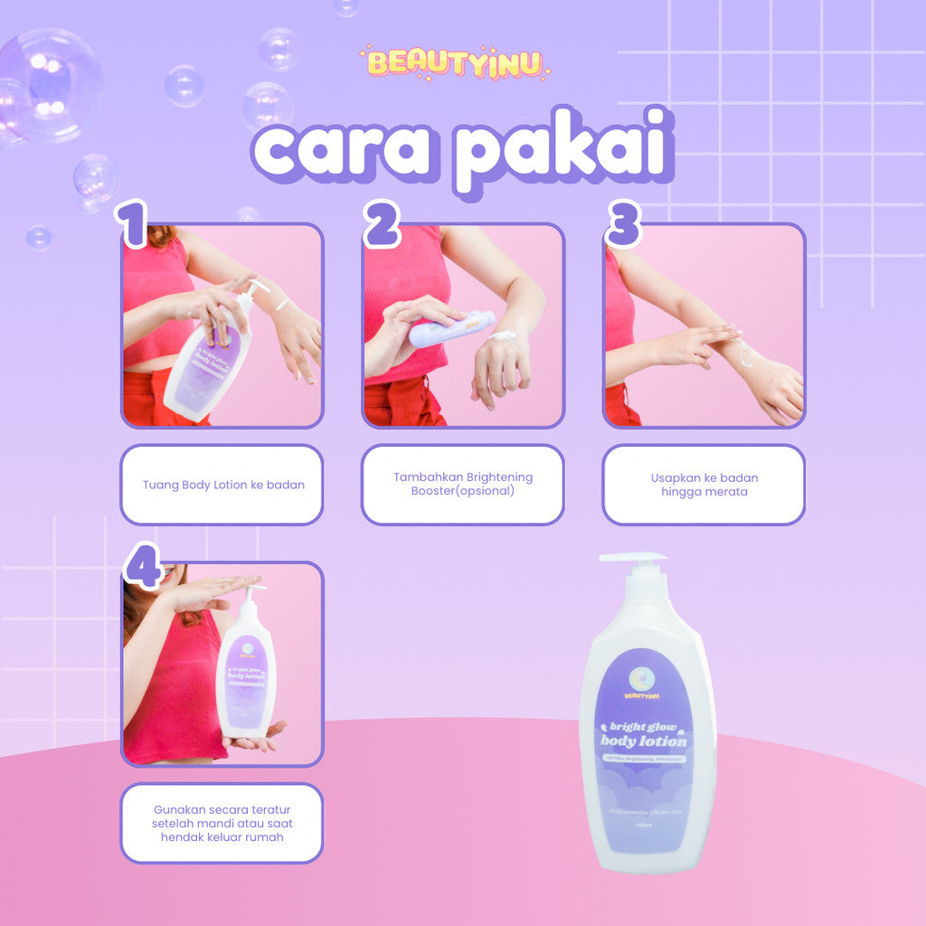Beautyinu Bright Glow Body Lotion Jumbo with UV Filter 750ml