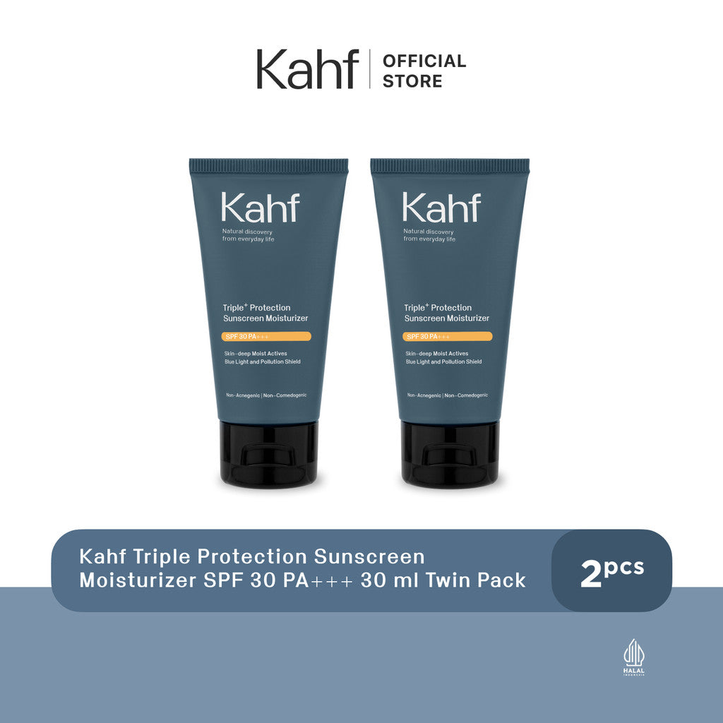 Twin Pack Kahf Triple Protection Sunscreen Moisturizer SPF 30 PA+++ 30 ml