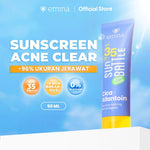 [ACNE CARE SET] Emina Bundle All in 6in1  Face Wash Acne Care + Toner + Serum + Calming Soothing Moisturizer Gel + Sunscreen Acne Fighter + Low pH Micellar Water Oil & Acne