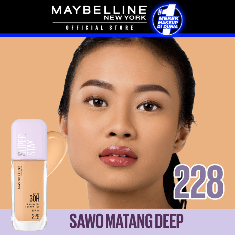Maybelline Superstay Lumi Matte Liquid Foundation 35 mL – Buildable coverage transferproof ringan makeup tahan lama