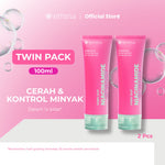 NEW! Emina Niacinamide Oxy Ceramide Brightening Face Wash 50ml 100ml - Sabun Muka Cerah, Glowing, Perbaiki Skin Barrier, Mengontrol Minyak Sebum, Lembab Tanpa Ketarik, Anti Kusam, Cocok untuk semua jenis kulit