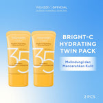 NEW FORMULA & PACKAGING! TWINPACK Wardah UV Shield Acne Calming Moisturizer SPF 35 PA+++, Bright-C Hydrating Serum SPF 35 PA+++, Airy Smooth Serum SPF 50 PA++++ 25ml - Sunscreen Wajah 0% Alkohol, Ringan, Transparant - Skincare