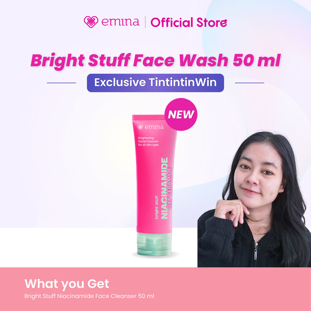 [TINTINTINWIN' PICK] NEW! Emina Niacinamide Oxy Ceramide Brightening Face Wash 50ml 100ml - Sabun Muka Cerah, Glowing, Perbaiki Skin Barrier, Mengontrol Minyak Sebum, Lembab Tanpa Ketarik, Anti Kusam, Cocok untuk semua jenis kulit