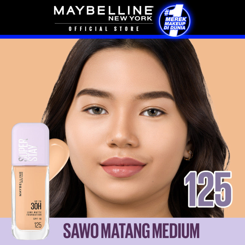 Maybelline Superstay Lumi Matte Liquid Foundation 35 mL – Buildable coverage transferproof ringan makeup tahan lama
