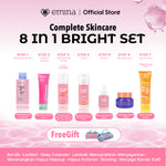 [Paket Deep Cleanser Free Gift ] Paket 8 in 1 2 in 1  Paket 3 in 1 Deep Cleanser Emina HyaluBright & Smooth Low PH Micellar Water 300ml- Face Wash Serum Toner Moisturizer Sunscreen -Lembut - Tanpa Iritasi- Menyegarkan- Bersih-Hapus Kotoran Makeup