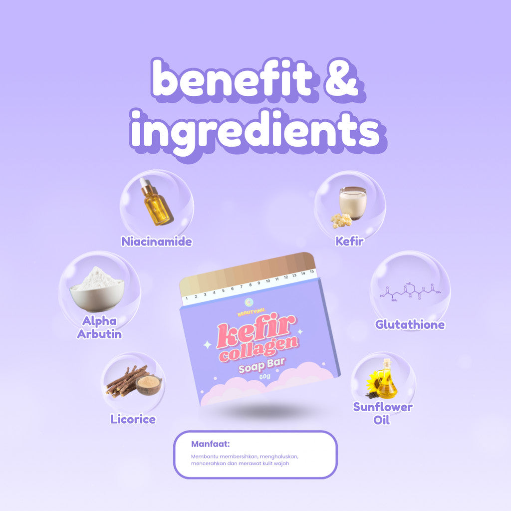 Beautyinu Kefir Collagen Soap Bar BUY 5 GET 5 Paket Spesial Hemat isi 10 Sabun