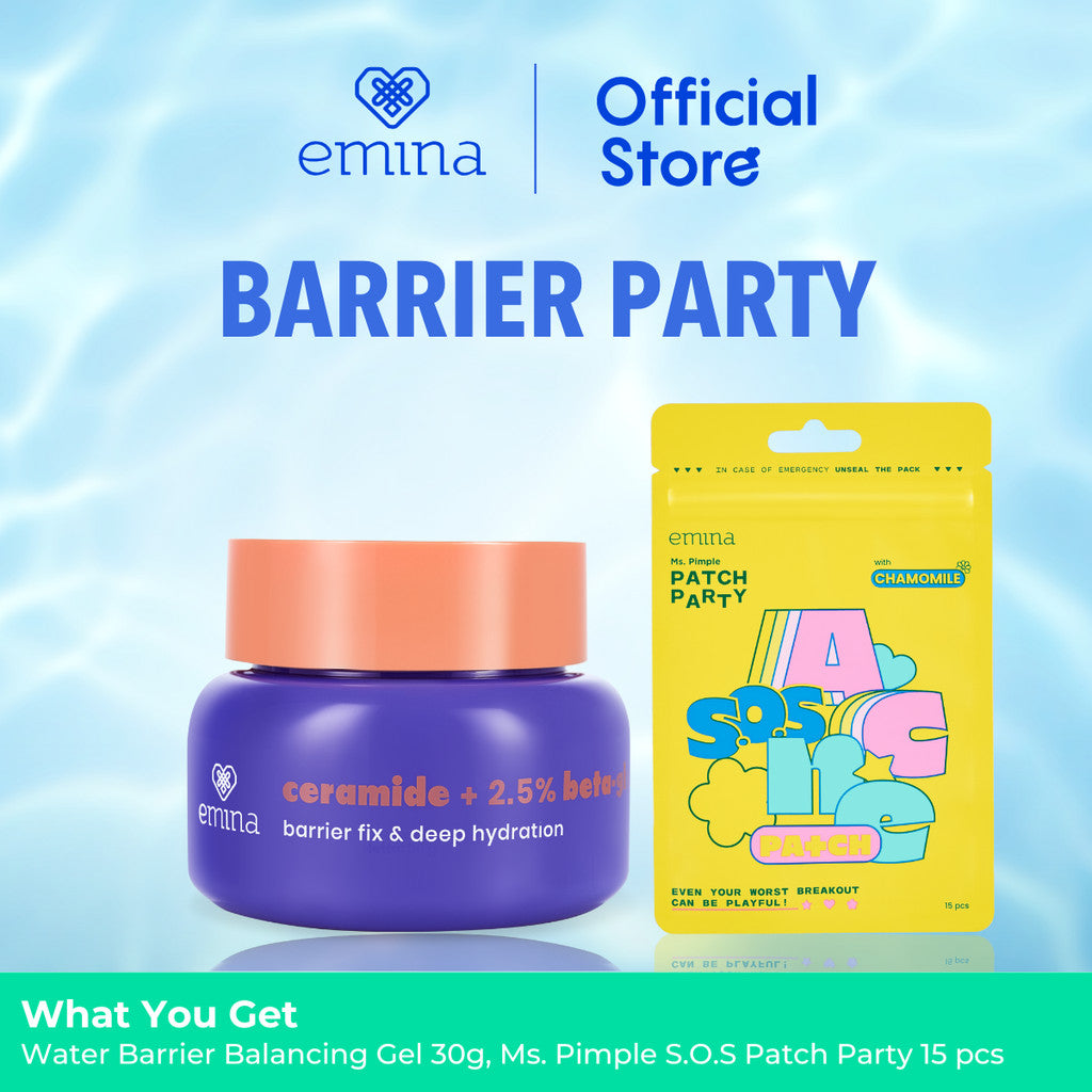[SPECIAL 11.11] Emina Water Barrier Balancing Gel Moisturizer 30g | 48H Menjaga Kelembaban, Memperkuat Skin Barrier, Meningkatkan Elastisitas Kulit, untuk Kulit Kering Dehidrasi, Pelembab Seringan Air