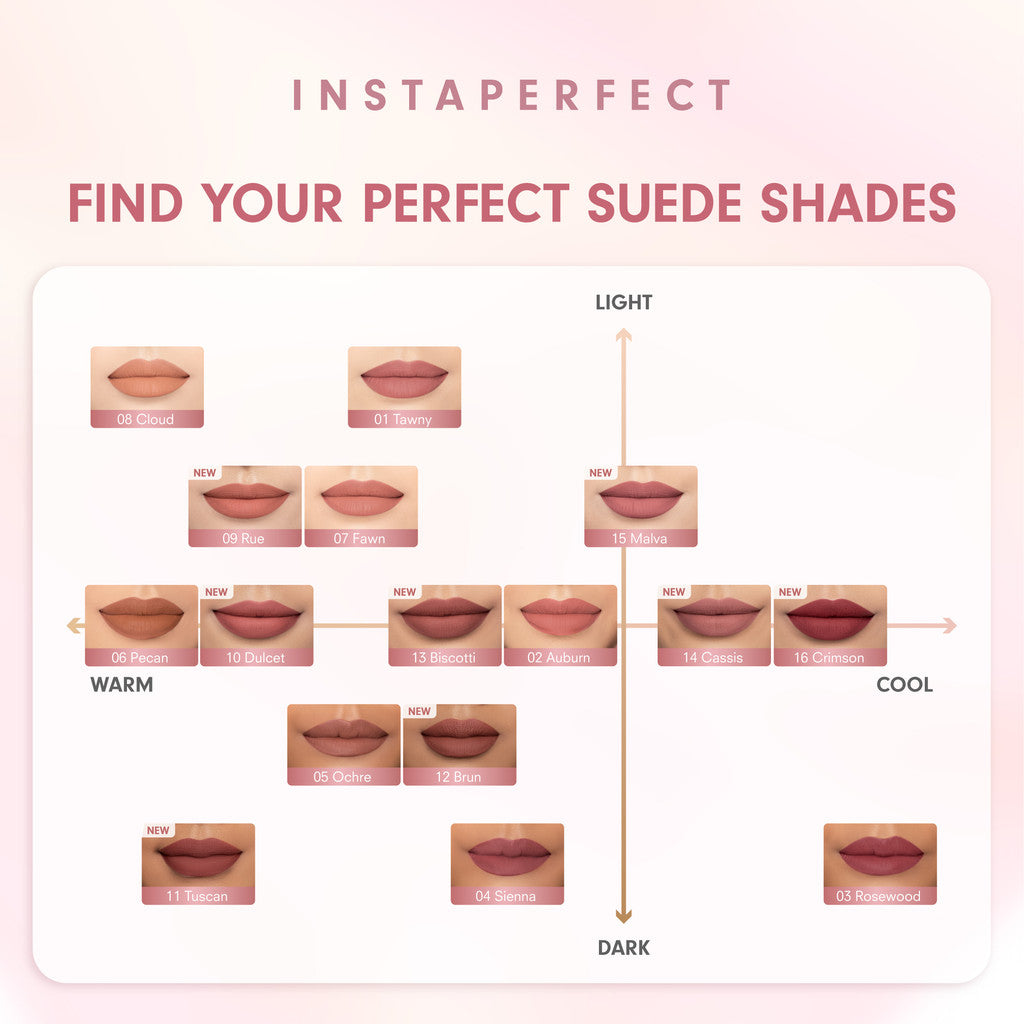 Instaperfect Suede Lip Matte (MLBB Nude Lip Cream, Cover Blurry, Transfer Resistant)