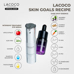 Lacoco Skin Goals Recipe (Dark Spot Essence + Intensive Treatment Eye Serum) - Set untuk Eksfoliasi wajah dan Mengurangi Kantung Mata