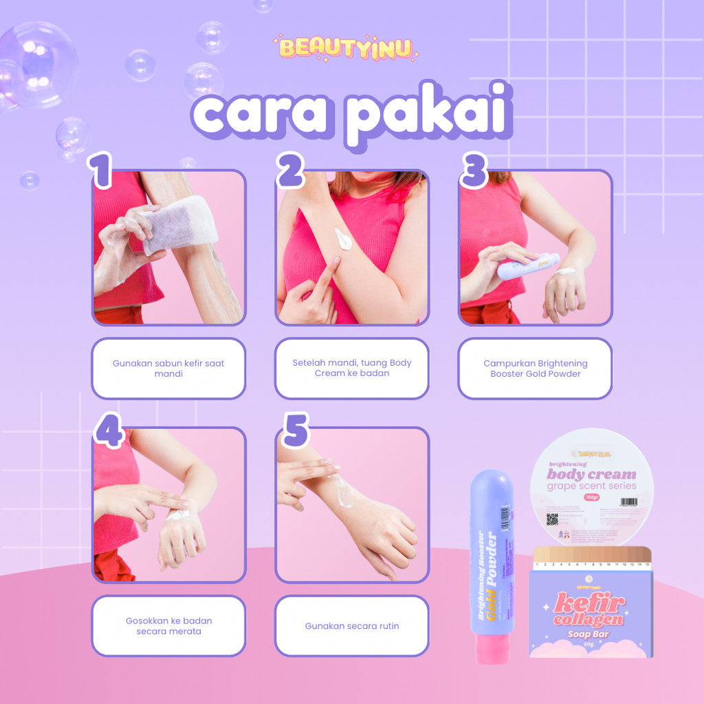 Beautyinu Body Care Spesial Paket Pemutih Sabun, Bibit dan Bleaching Badan 1 Paket isi 3