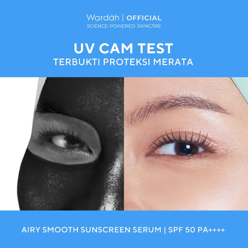 NEW PACKAGING! Wardah UV Shield Airy Smooth Sunscreen Serum SPF 50 PA++++ 25ml Single, Twinpack, Triple Pack Sunscreen Wajah - Meredakan Jerawat, Ringan, Mudah Meresap Calming and Repair Boosting - Sunscreen 50 SPF BPOM - Sunscreen Wajah Glowing