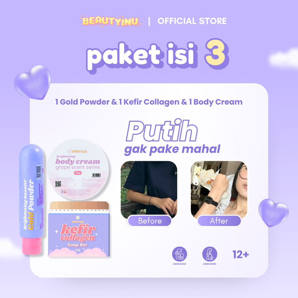 Beautyinu Body Care Spesial Paket Pemutih Sabun, Bibit dan Bleaching Badan 1 Paket isi 3