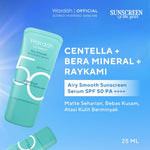 NEW PACKAGING! Wardah UV Shield Airy Smooth Sunscreen Serum SPF 50 PA++++ 25ml Single, Twinpack, Triple Pack Sunscreen Wajah - Meredakan Jerawat, Ringan, Mudah Meresap Calming and Repair Boosting - Sunscreen 50 SPF BPOM - Sunscreen Wajah Glowing