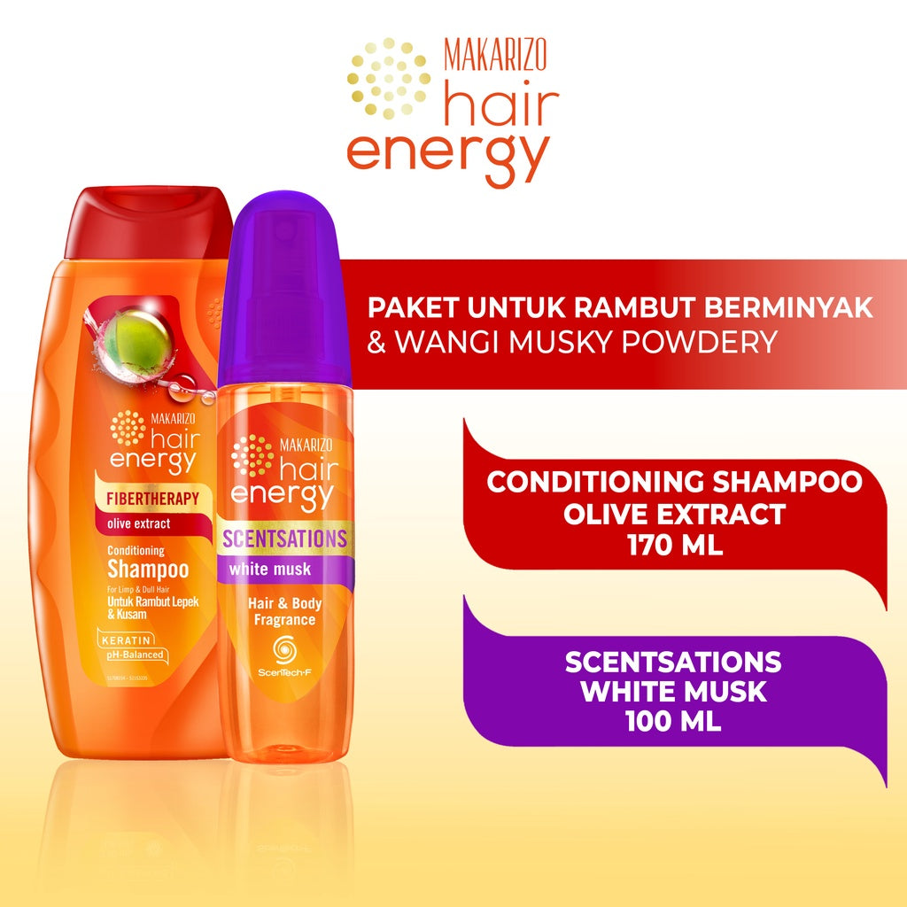 Bundle Conditioning Shampoo Olive 170 mL & Scentsations White Musk 100 mL