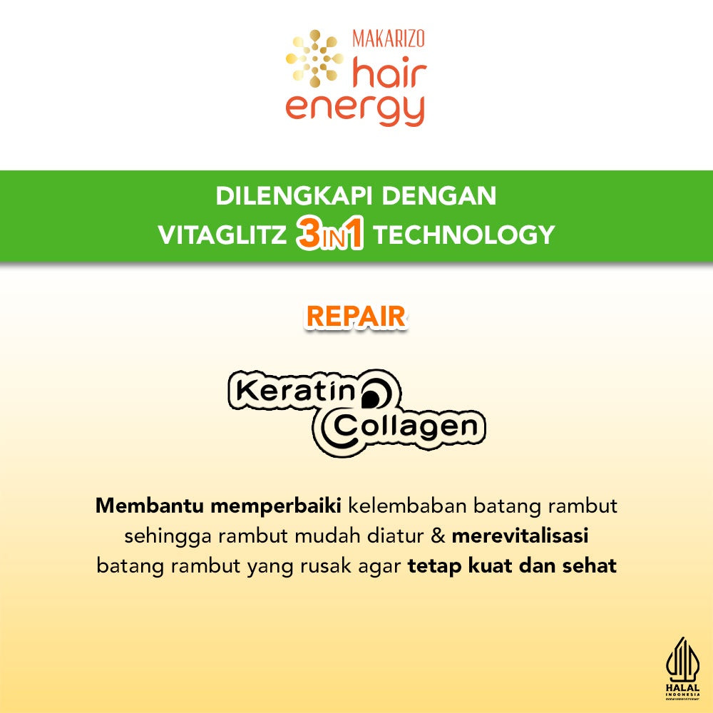 Makarizo Hair Energy VITAGLITZ Hair Keratin Serum ALOE MELON 6 x 1 mL