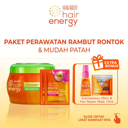 (SPECIAL FREE GIFT) - Bundle Hair & Scalp Creambath Aloe Melon 500 mL & Creambath Ginseng 30 mL