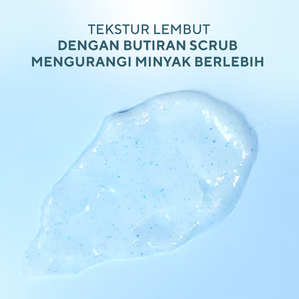 WARDAH Lightening Gentle Exfoliator 50 ml - Pembersih Wajah dengan Scrub dan Advanced Niacinamide Gentle Microfoliant yang Lembut, Membersihkan Pori, Mengangkat Sebum Sel Kulit Mati, Cerah Glowing dan Halus - Kulit Normal Cenderung Berminyak - Skincare