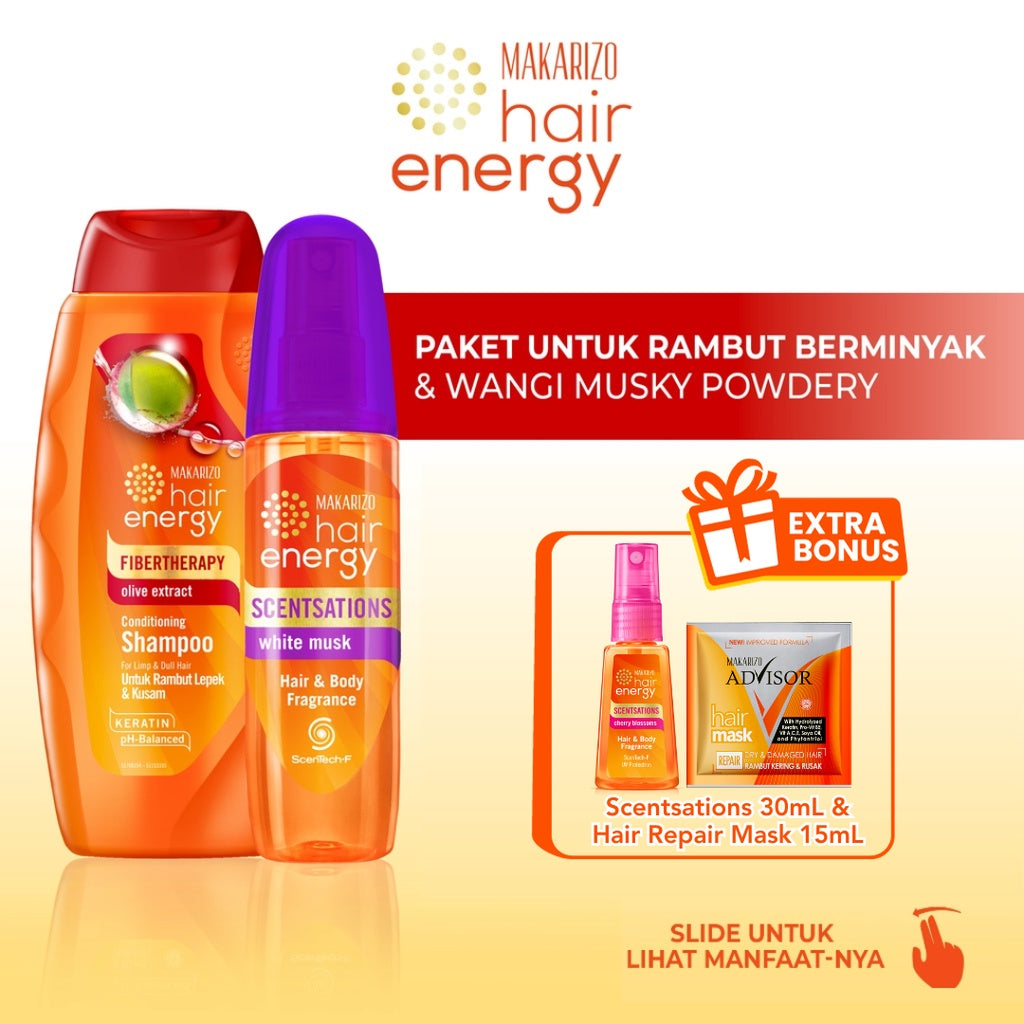 (SPECIAL FREE GIFT) - Bundle Conditioning Shampoo Olive 170 mL & Scentsations White Musk 100 mL