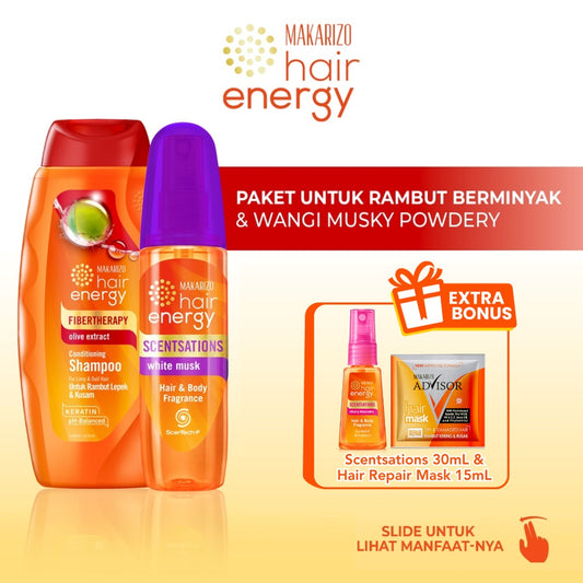 (SPECIAL FREE GIFT) - Bundle Conditioning Shampoo Olive 170 mL & Scentsations White Musk 100 mL