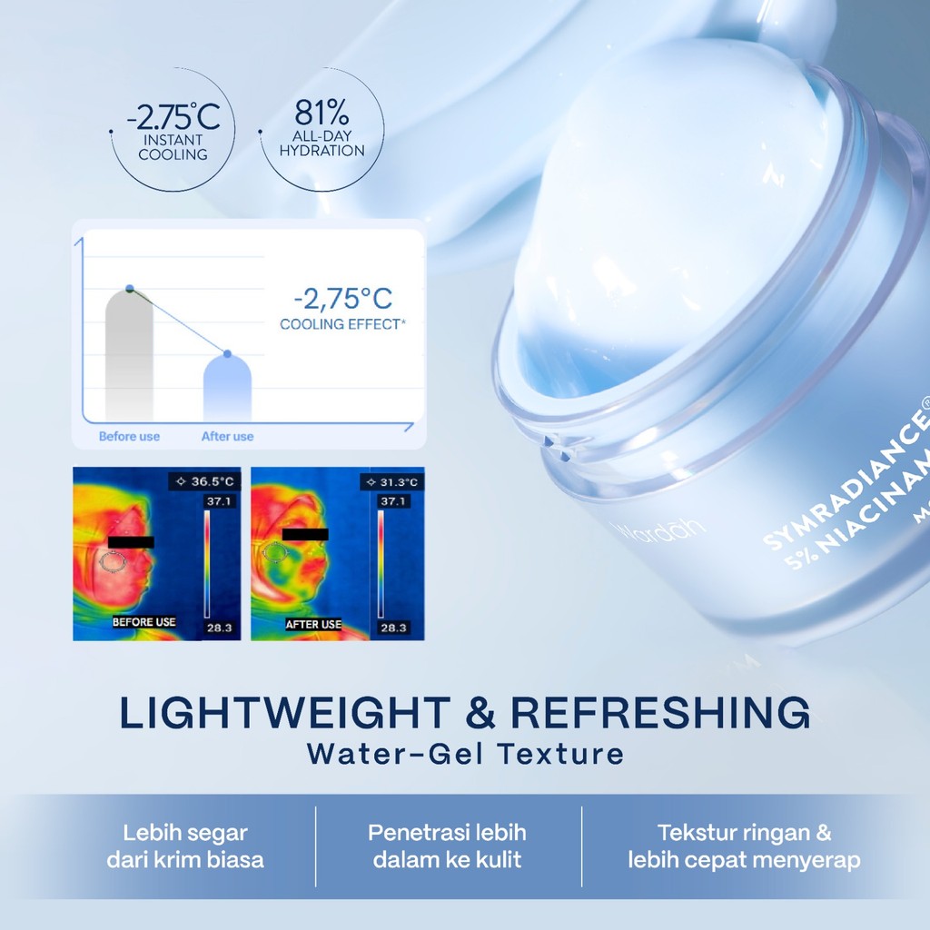 WARDAH Symradiance 399 5% Niacinamide ADV Bright&Barrier Boost Moisture Gel - Skincare