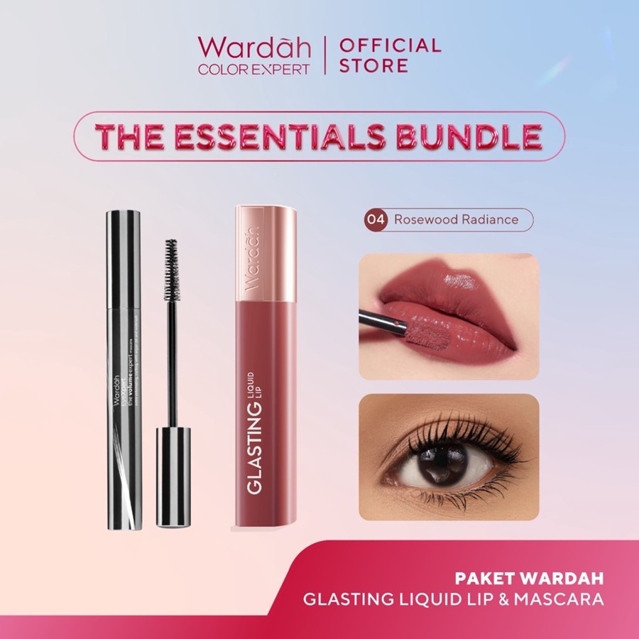 [AYU LESTARI'S PICKS: BUNDLE MAKASSAR] WARDAH SPECIAL COLOURVERSE — Glasting x EyeXpert The Volume Expert Mascara FREE Oil Infused Lightening 55 ml - Makeup