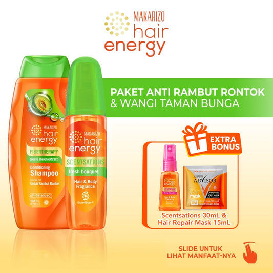 (SPECIAL FREE GIFT)- Bundle Conditioning Shampoo Aloe Melon 170mL & Scentsations Fresh Bouquet 100mL