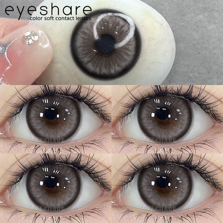 Eyeshare Softlens Minus(0.00~-10.00) 14.0mm Gray Brown Minus OMG Softlen Gray