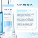 WARDAH Lightening Gentle Exfoliator 50 ml - Pembersih Wajah dengan Scrub dan Advanced Niacinamide Gentle Microfoliant yang Lembut, Membersihkan Pori, Mengangkat Sebum Sel Kulit Mati, Cerah Glowing dan Halus - Kulit Normal Cenderung Berminyak - Skincare