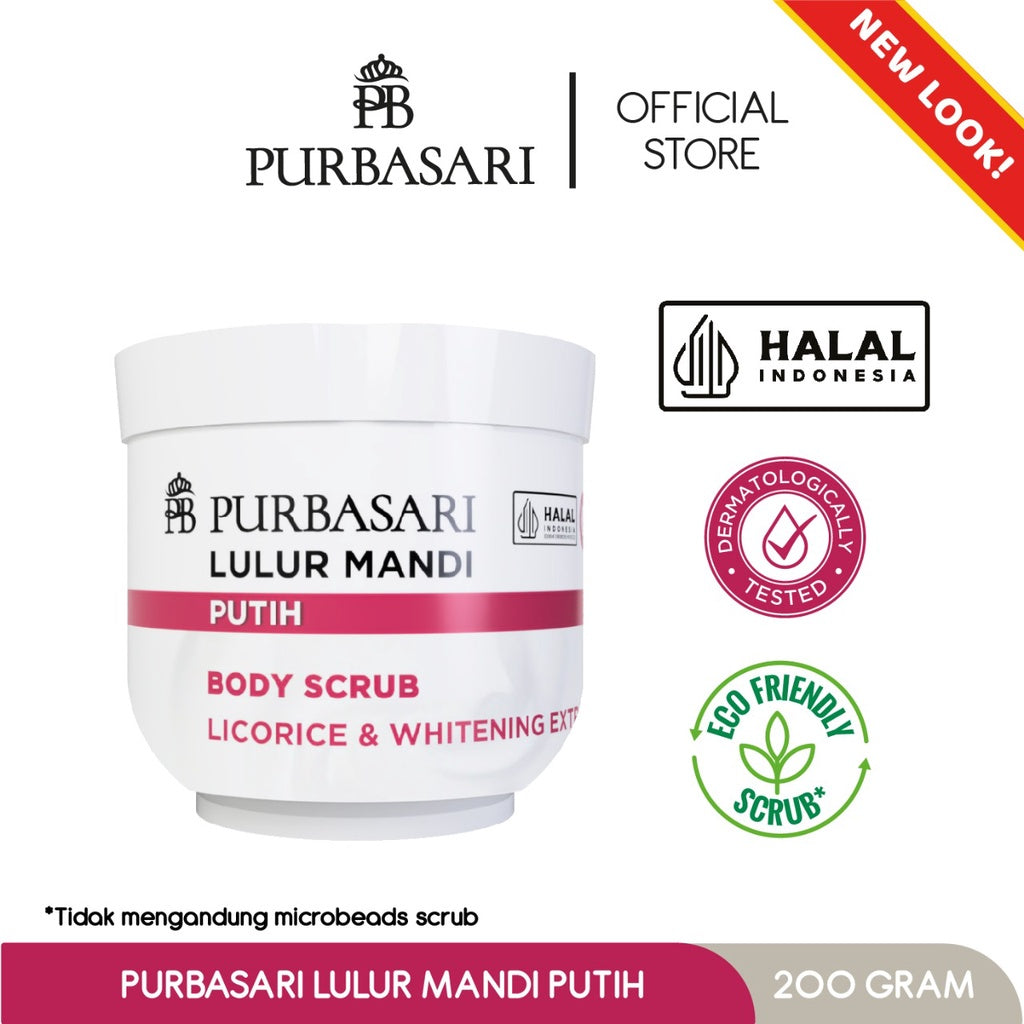[Bundle Hemat] Purbasari Lulur Mandi Putih 200 gr / Body Scrub - Mencerahkan - Melembabkan - menyamarkan flek hitam