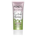 Pond's Bright Miracle Ultimate Pore Clear Facial Scrub 100G - Sabun cuci muka yang membersihkan 99% bakteri penyebab jerawat x2