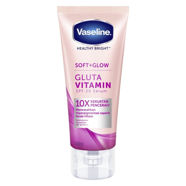 VASELINE SOFT GLOW GLUTA VITAMIN SPF 20 BODY SERUM NIACINAMIDE 180ML x2