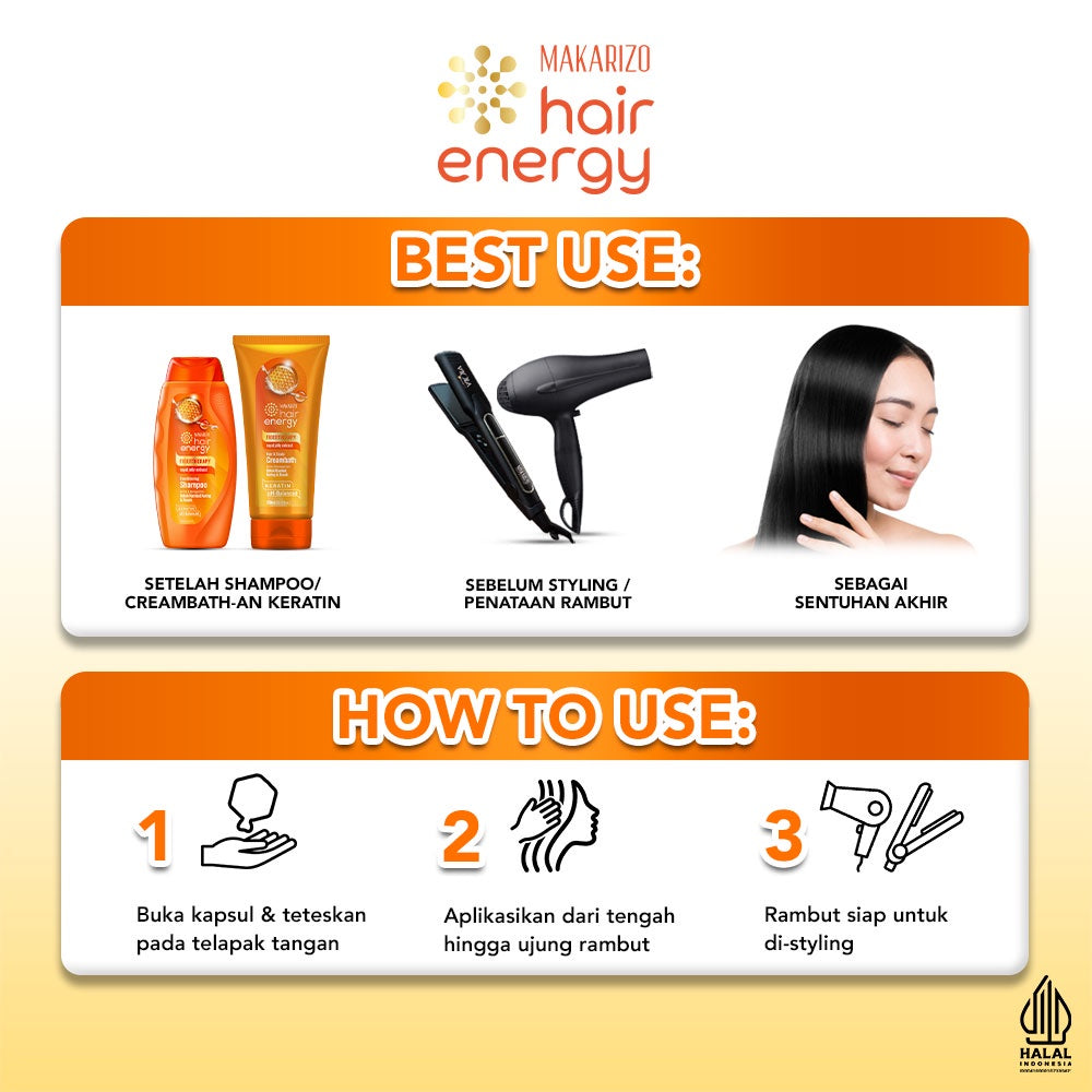 Makarizo Hair Energy VITAGLITZ Hair Keratin Serum ROYAL JELLY 6 x 1 mL