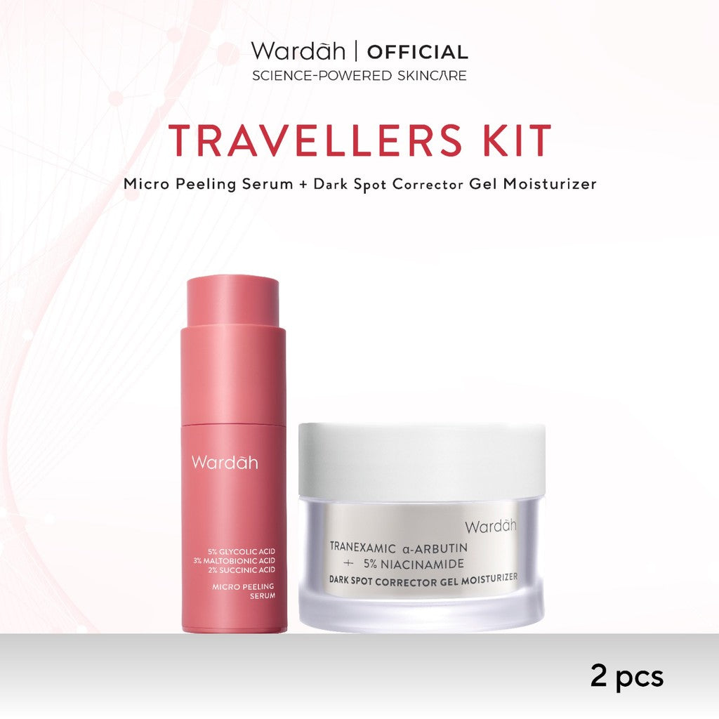 Wardah Exfo Peeling Serum 5% Glycolic Acid 3% Maltobionic Acid 2% Succinic Acid Micro - Serum Exfoliasi Wajah, Serum Membantu Mencerahkan dan Menghaluskan Wajah - Skincare