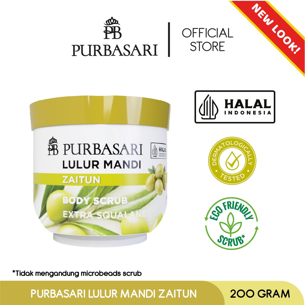 [Bundle Hemat] Purbasari Lulur Mandi Zaitun 200 gr / Lulur Pemutih Whitening Pencerah / Lulur pelembab kulit / Lulur Badan perontok daki / Menyamarkan flek hitam / Melembabkan / Mencerahkan