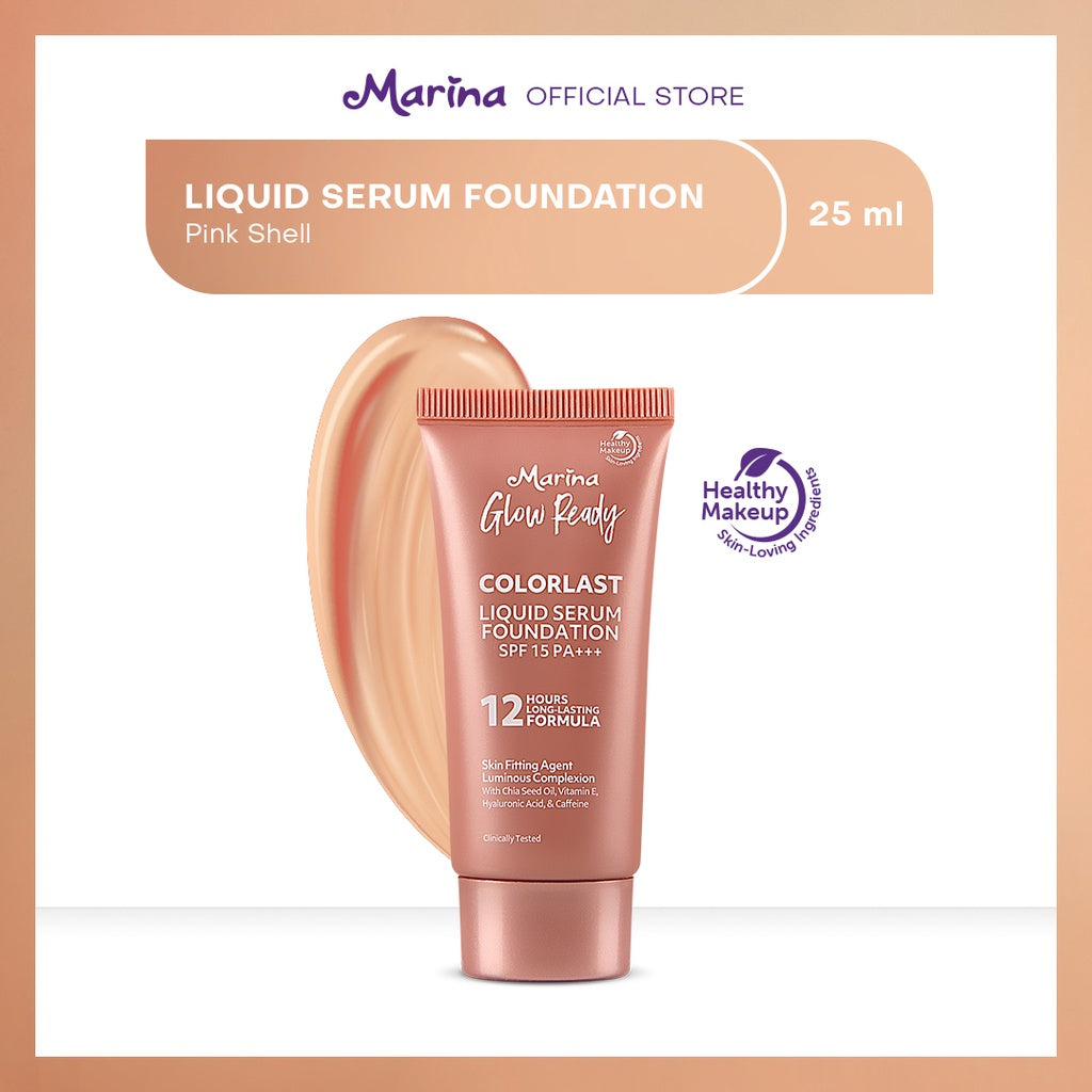 Marina Glow Ready Liquid Serum Foundation - Exp Date : 02.2026