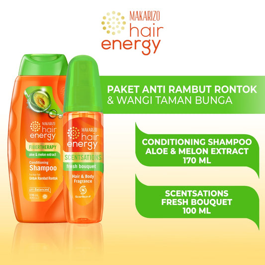 Bundle Conditioning Shampoo Aloe Melon 170 mL & Scentsations Fresh Bouquet 100 mL