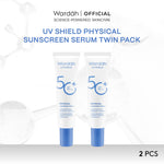 TWINPACK Wardah UV Shield Airy Smooth, Acne Calming, Aqua Fresh, Essential, Tone Up, Physical Sunscreen - Skincare