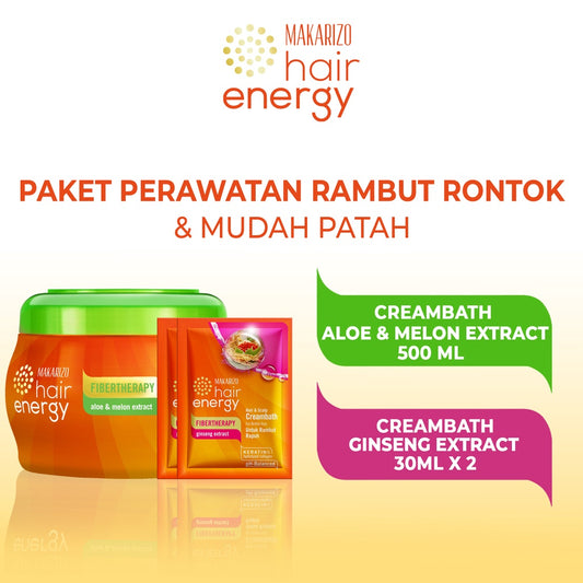 Bundle Hair & Scalp Creambath Aloe Melon 500 mL & Creambath Ginseng 30 mL