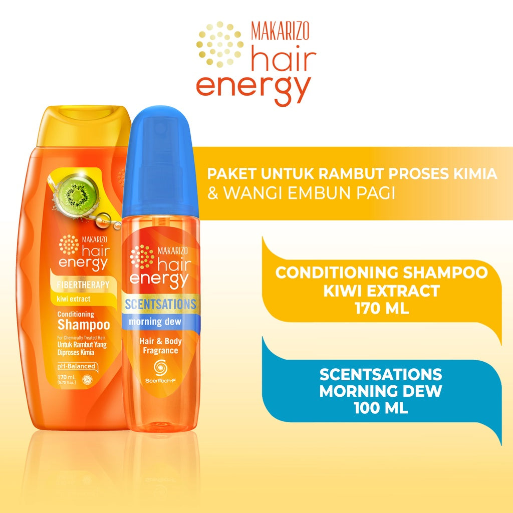 Bundle Conditioning Shampoo Kiwi 170 mL & Scentsations Morning Dew 100 mL