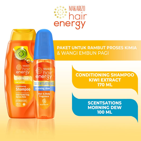 Bundle Conditioning Shampoo Kiwi 170 mL & Scentsations Morning Dew 100 mL