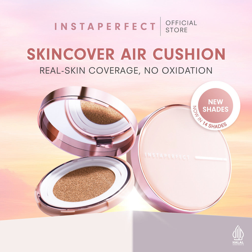 Bundle Instaperfect Skincover Air Cushion + Noir Lash Mascara (Mascara Bulu Mata Smudgeproof)- Bundle Make Up Tahan Lama Badai on Point