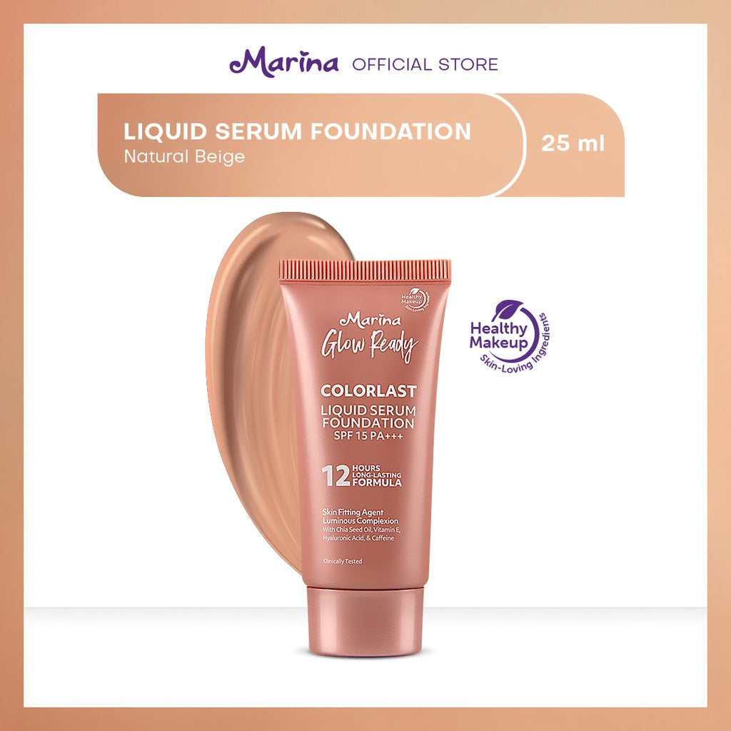 Marina Glow Ready Liquid Serum Foundation - Exp Date : 02.2026