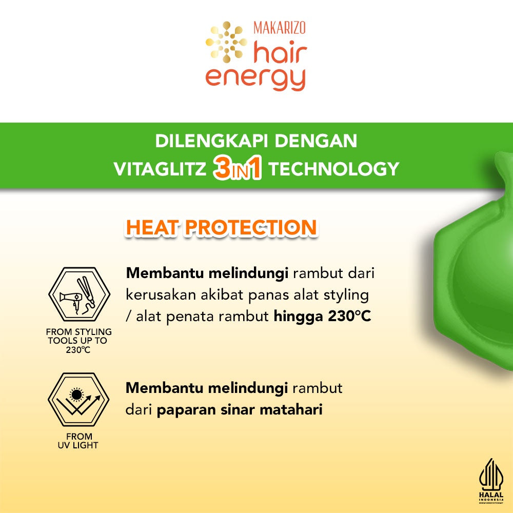 Makarizo Hair Energy VITAGLITZ Hair Keratin Serum ALOE MELON 6 x 1 mL