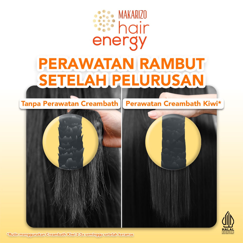 Makarizo Paket Easy Straight Strong 120 ml & Creambath Kiwi 30 ml