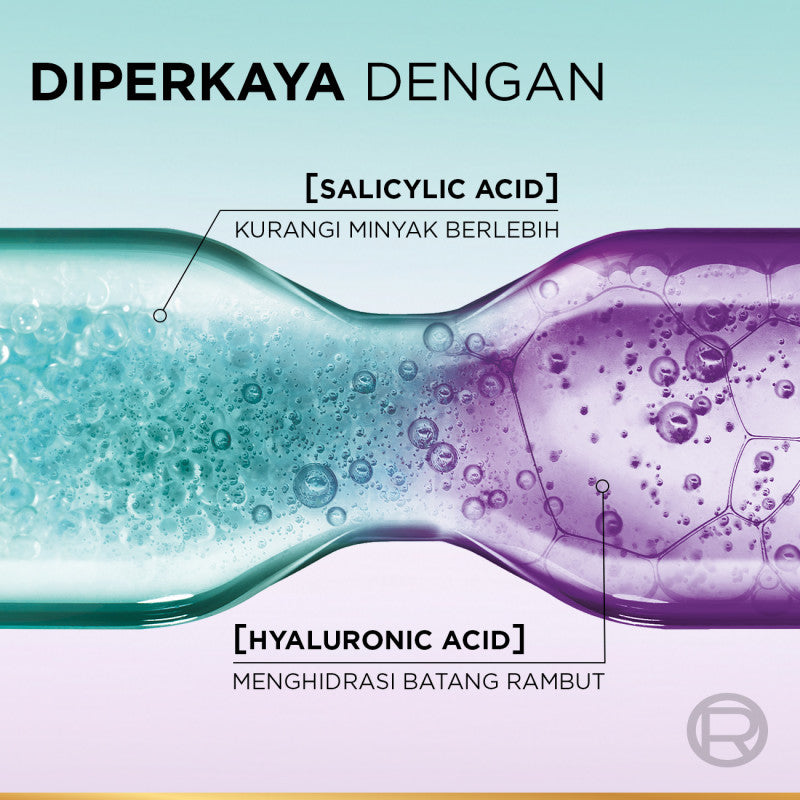 [NEW LAUNCH] L'Oreal Paris Hyaluron Pure 72H Purifying Shampoo - Perawatan Rambut Bebas Lepek dan Rambut Halus tahan hingga 72jam - Shampoo 400ml - Kulit Kepala Berminyak dan Rambut Kering